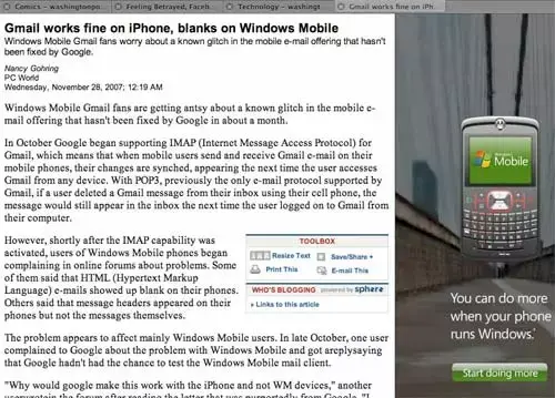 iPhone VS Windows Mobile