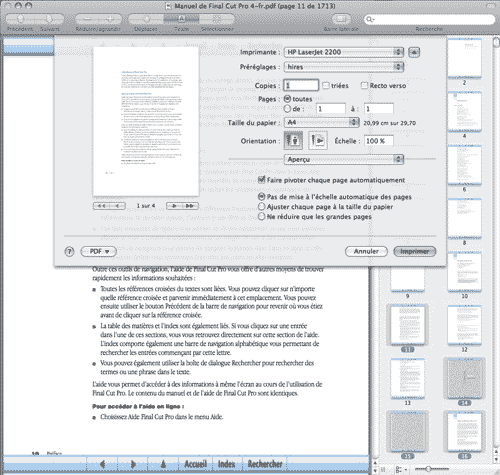 Astuce : impression de pages sélectionnées dans Aperçu