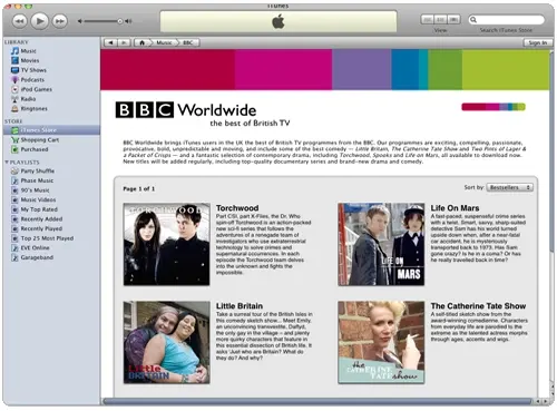 La BBC distribuera du contenu sur l'iTunes Store