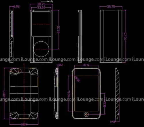 Les dimensions des futurs iPod (nano et touch) ?