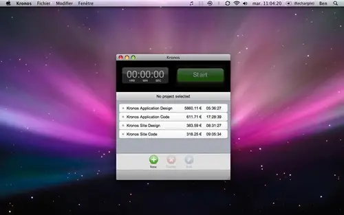 Kronos - Application de gestion de temps