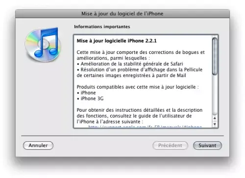 MAJ iPhone 2.2.1 !