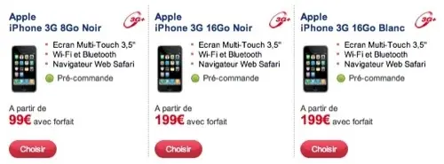 L'iPhone est disponible chez SFR