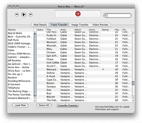 Pod to Mac, transférez votre musique sur votre Mac, gratuitement