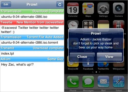 Prowl met Growl dans votre iPhone