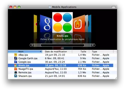 Un plugin Quicklook pour les applications iPhone & Touch