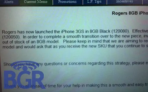 Un iPhone 3Gs de 8Go ?