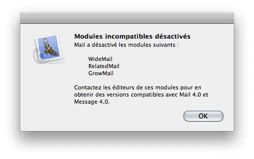 WideMail sous Snow Leopard, un peu de patience