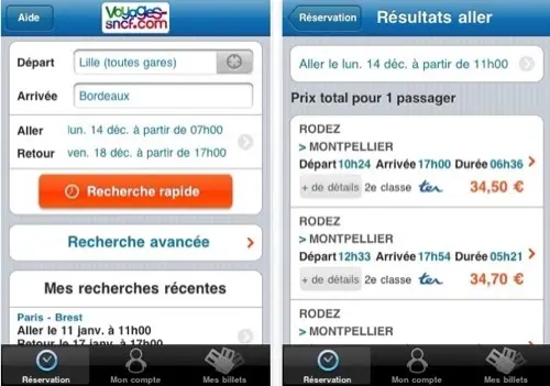 SNCF : Voyages SNCF disponible sur l'AppStore