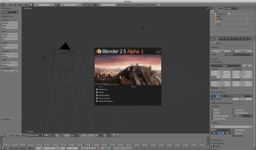 Blender Alpha 2.5 repense son interface