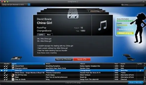 SongGenie 2 connaît les paroles et la musique