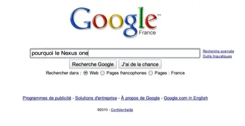 Google : des propositions vaguement orientées anti-iPhone (MAJ)