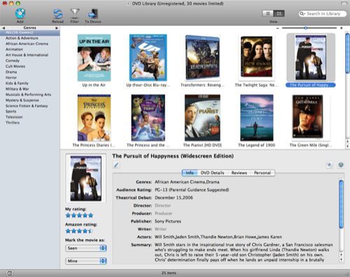 DVD-Library 2.0 pour Mac