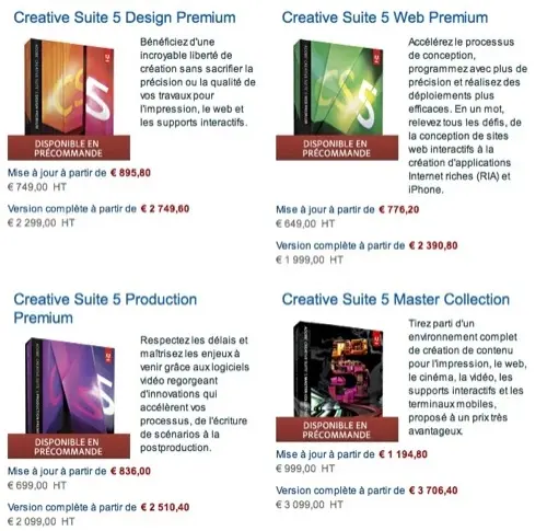 Adobe lance sa Creative Suite CS 5