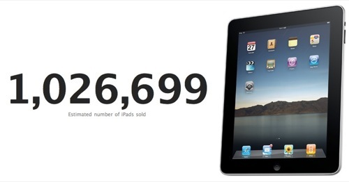 Plus d'un million d'iPad déjà vendus ?