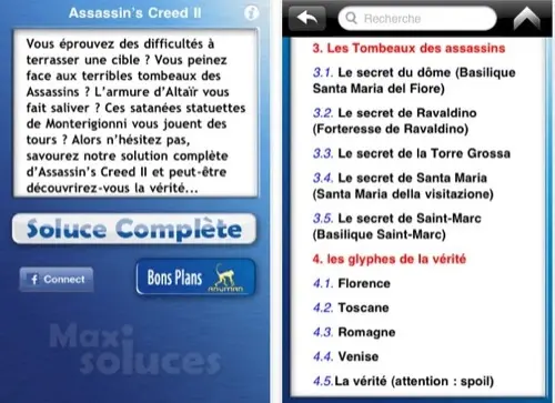 MaxiSoluces, solutions de jeux pour iPhone