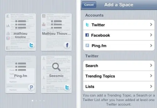 Seesmic : Twitter et Facebook ensemble sur votre iPhone