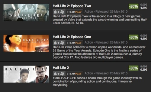 Steam : Half Life 2 est téléchargeable pour Mac