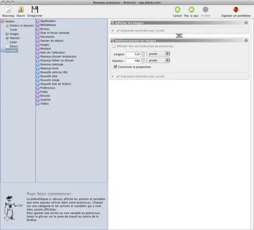 Action(s) : un Automator compatible Mac et Windows