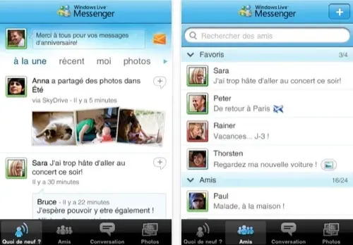 Live Messenger débarque sur iPhone