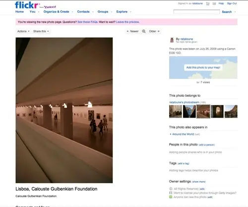 Flickr, coup de neuf sur l'interface