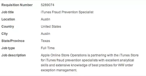 Apple recrute... Un sp&eacute;cialiste s&eacute;curit&eacute; pour iTunes