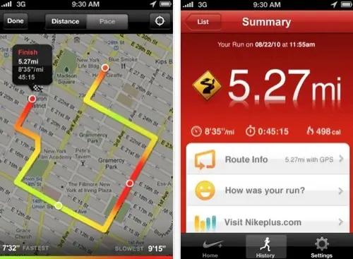 Nike+ GPS sur l'App Store