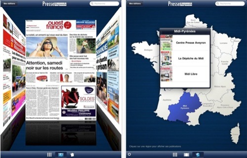 La presse quotidienne régionale sur iPad