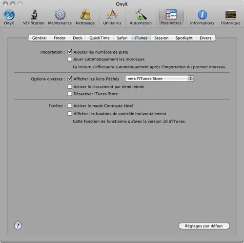 OnyX 2.1.8 pour snow Leopard finalisé
