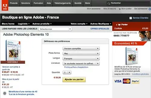 Adobe Photoshop Elements 10  à - 40 %