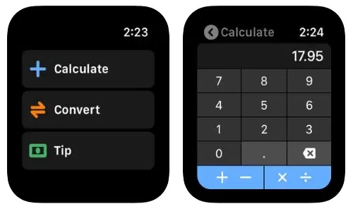 La calculatrice Calcbot revient sur Apple Watch