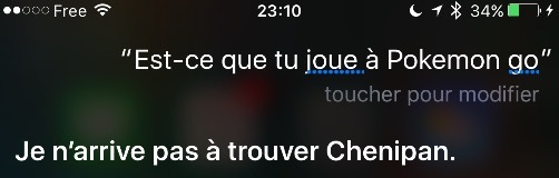 Siri blague désormais sur les Pokemon (Go)