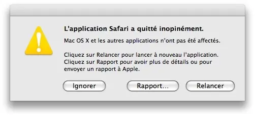 Safari 4 a aussi son lot de petits problèmes