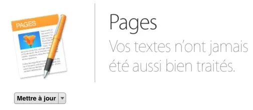 Une mise à jour pour iWork iOS & OS X