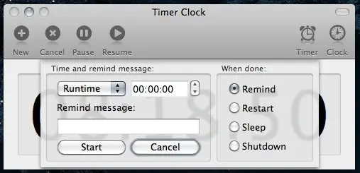 Shutdown Timer Clock gratuit pour nos Mac