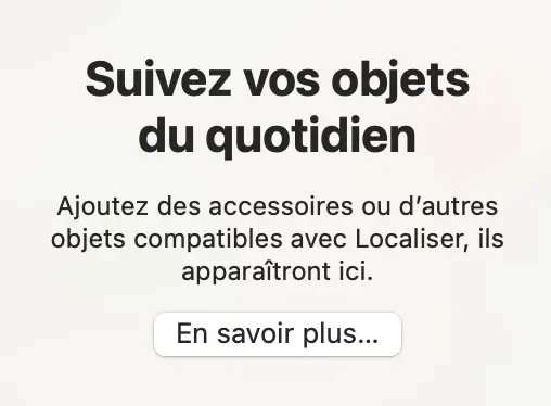 Un onglet "Objets" caché dans la fonction "Localiser" d'iOS 14.3 (AirTags ?)