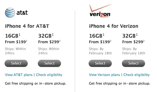 L'iPhone 4 Verizon disponible