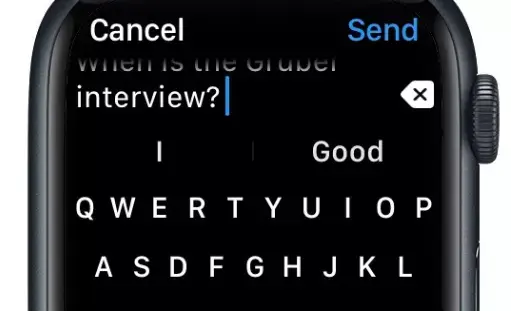 watchOS 9 propose QuickType sur les Apple Watch Series 7