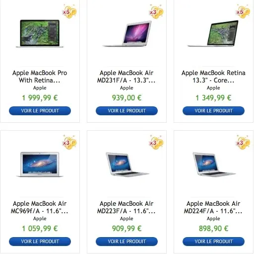 PriceMinister déstocke des MacBook Air et Pro