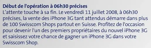 iPhone 3G : les Suisses se lèvent tôt !