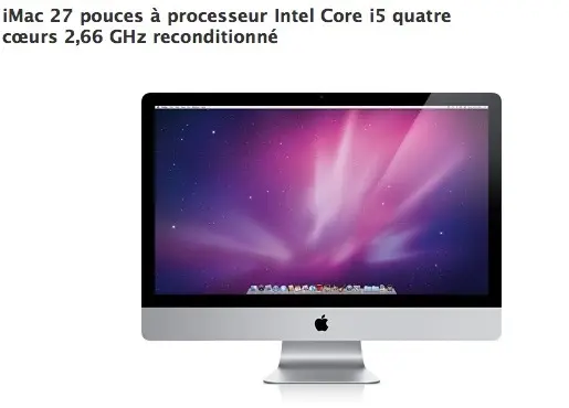 Des iMac Quad Core sur le Refurb