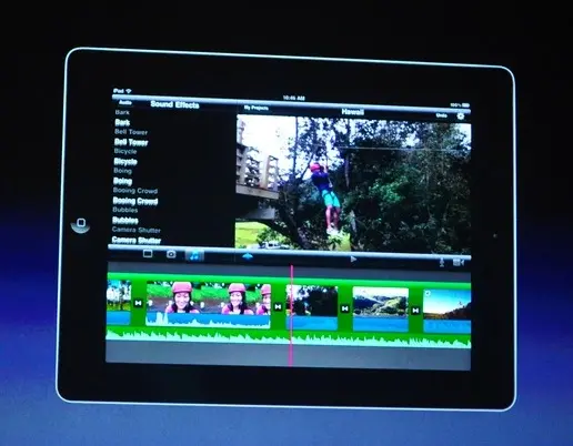 iMovie proposé sur iPad !