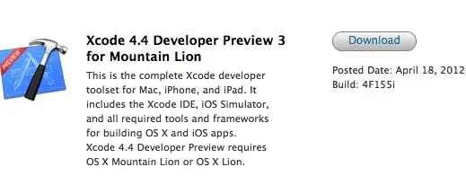 3e Preview pour Mountain Lion