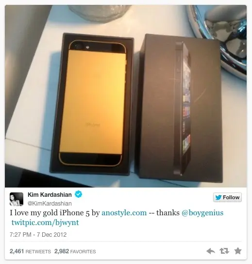 Insolite : dans les Apple Store, l'iPhone "Gold" est appelé "L'iPhone Kardashian"