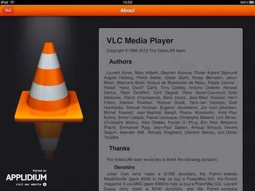 VLC iPad, un test en avant première !