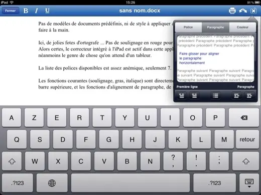 Quel est le meilleur traitement de texte sur iPad 