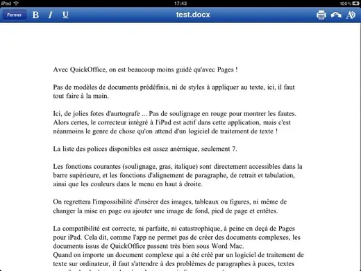 Quel est le meilleur traitement de texte sur iPad 