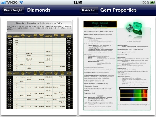 La gemmologie sur iOS