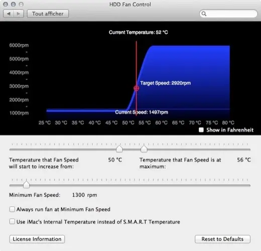 HDD Fan Control : l'iMac aime le silence