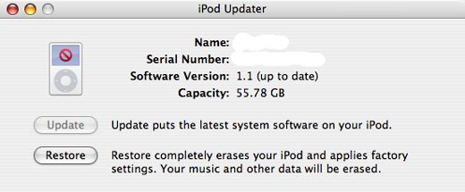 Bug du firmware 1.1 de l'iPod ?